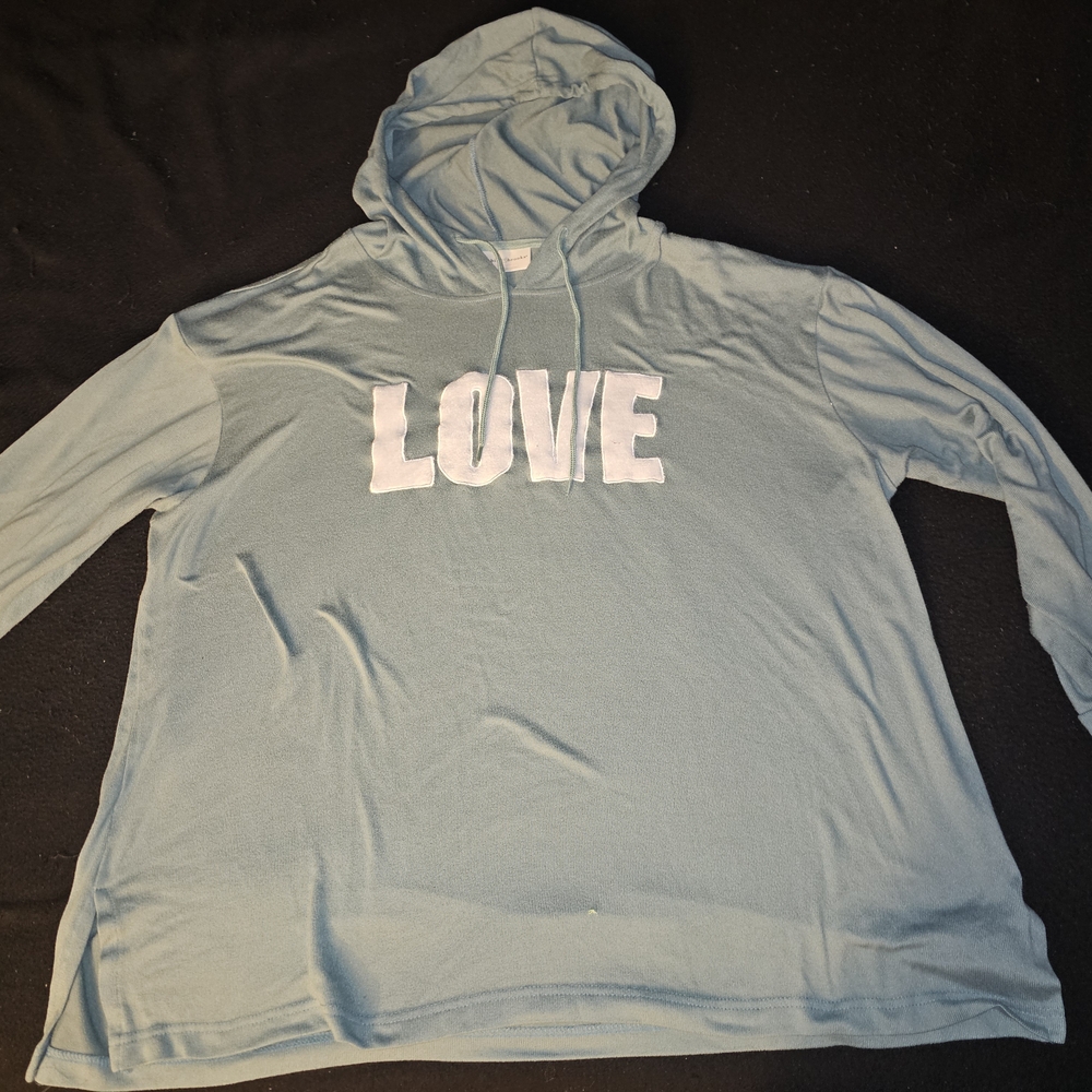 Green Hoodie with 'LOVE' Print